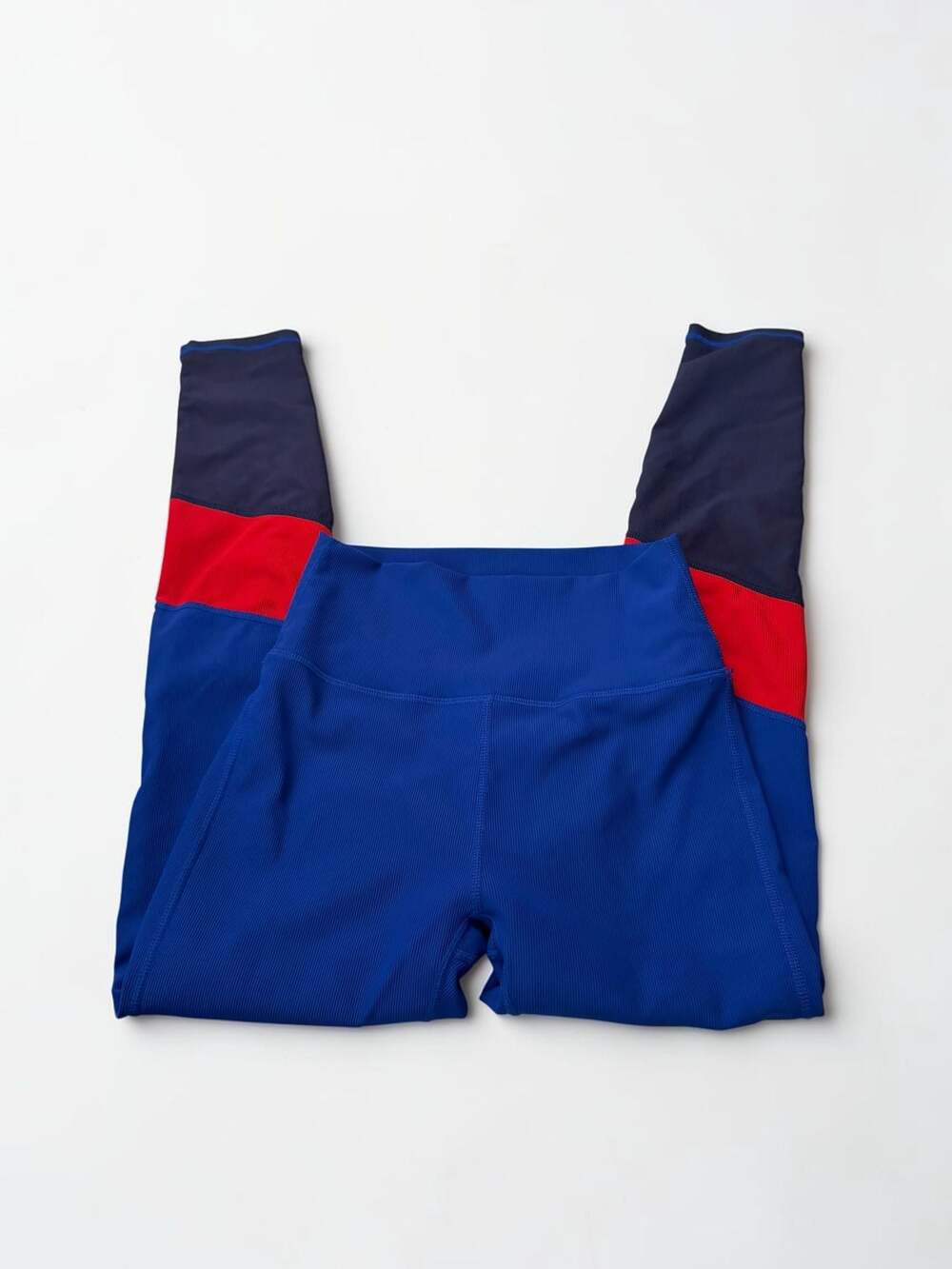 Wilo The Label Colorblock Ribbed High-Waisted Leggings Size S - Picture 2 of 6